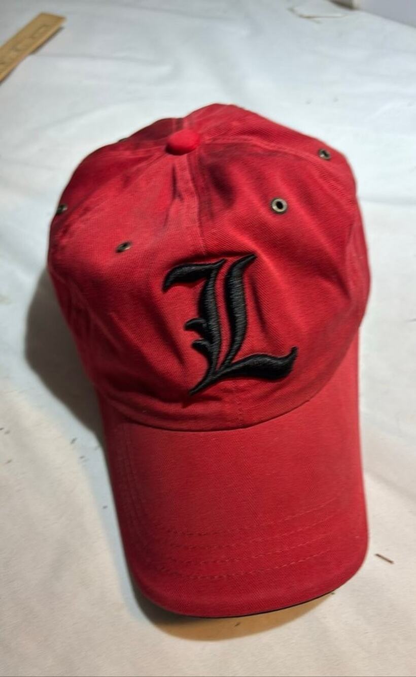 Colosseum Red Univeristy Of Louisville Baseball Cap with Embroidered Logo